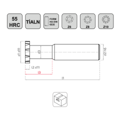 KRAFT Karbür T-Yarık Frezesi