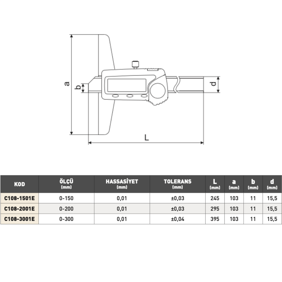 PLD Ekonomik Tip Dijital Derinlik Kumpası