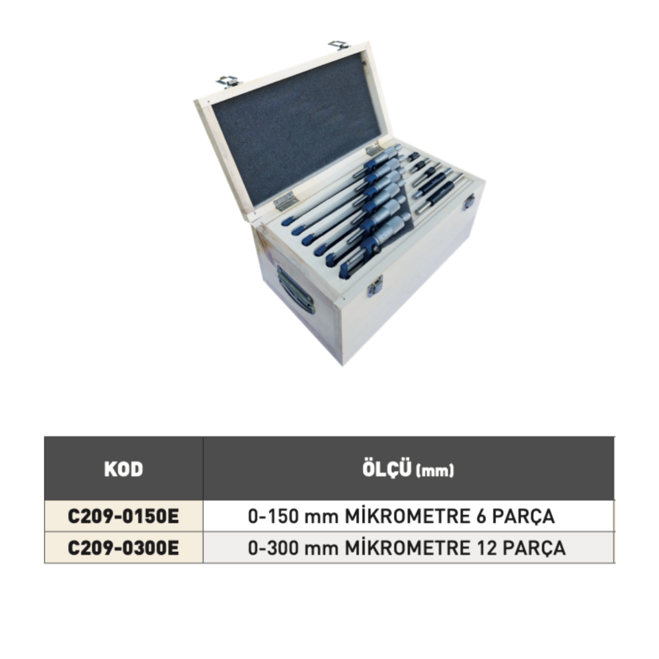 PLD Ekonomik Tip Mekanik Mikrometre Seti