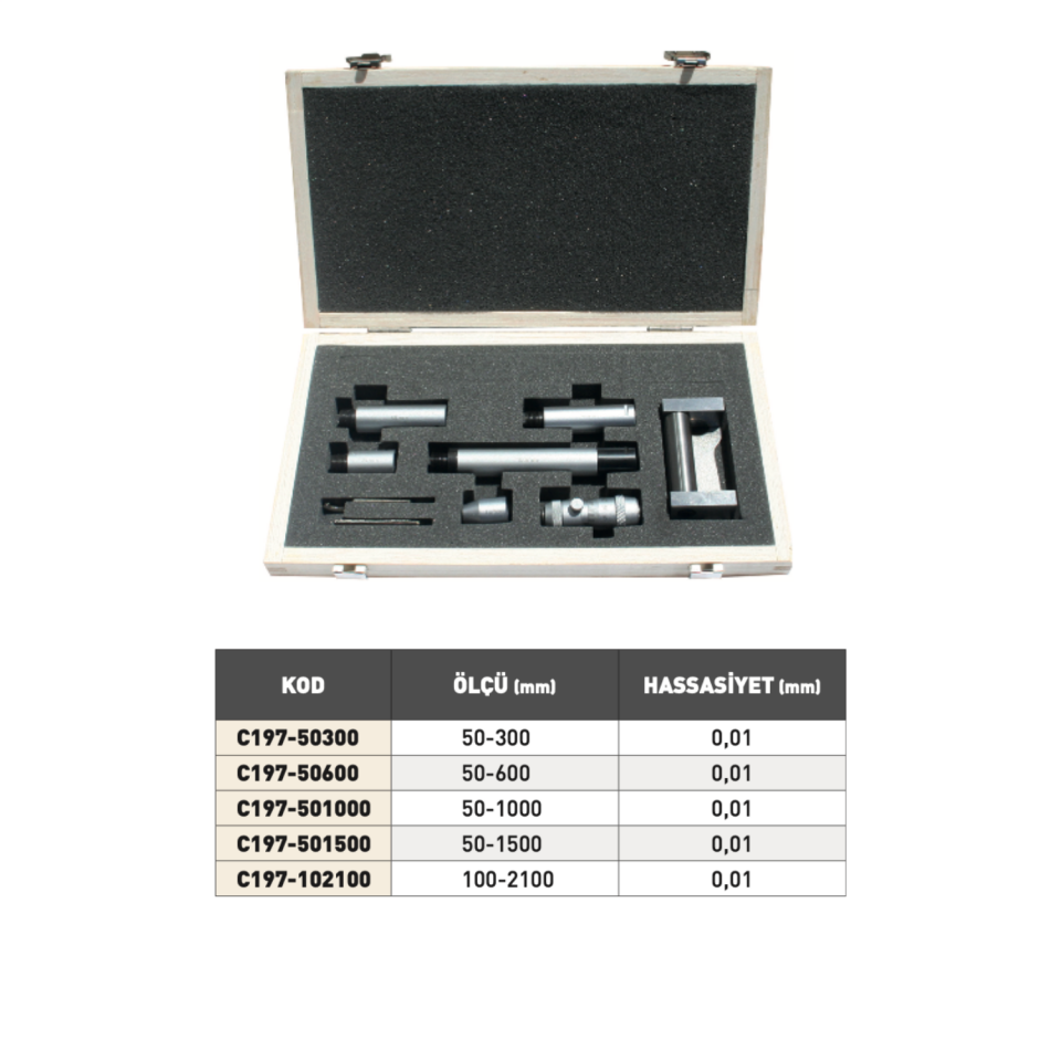 PLD Mekanik İç Çap Boru Mikrometresi