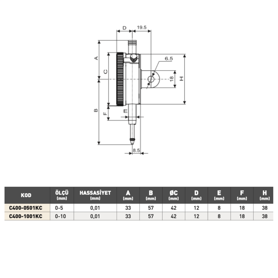 PLD Ekonomik Tip Küçük Çap Komparatör Saati