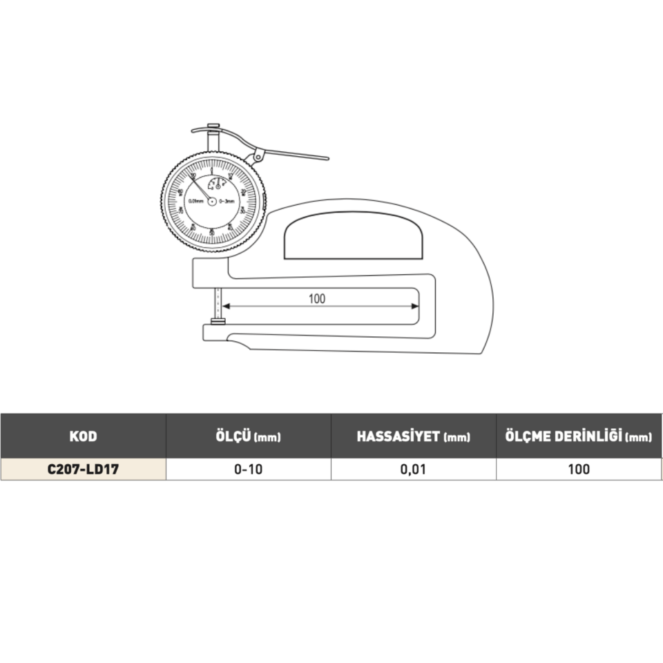 PLD Rulmanlı Kalınlık Komparatörü