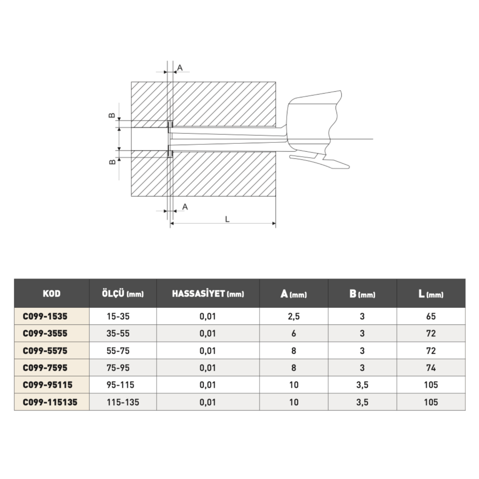 PLD Saatli İç Çap Komparatörü