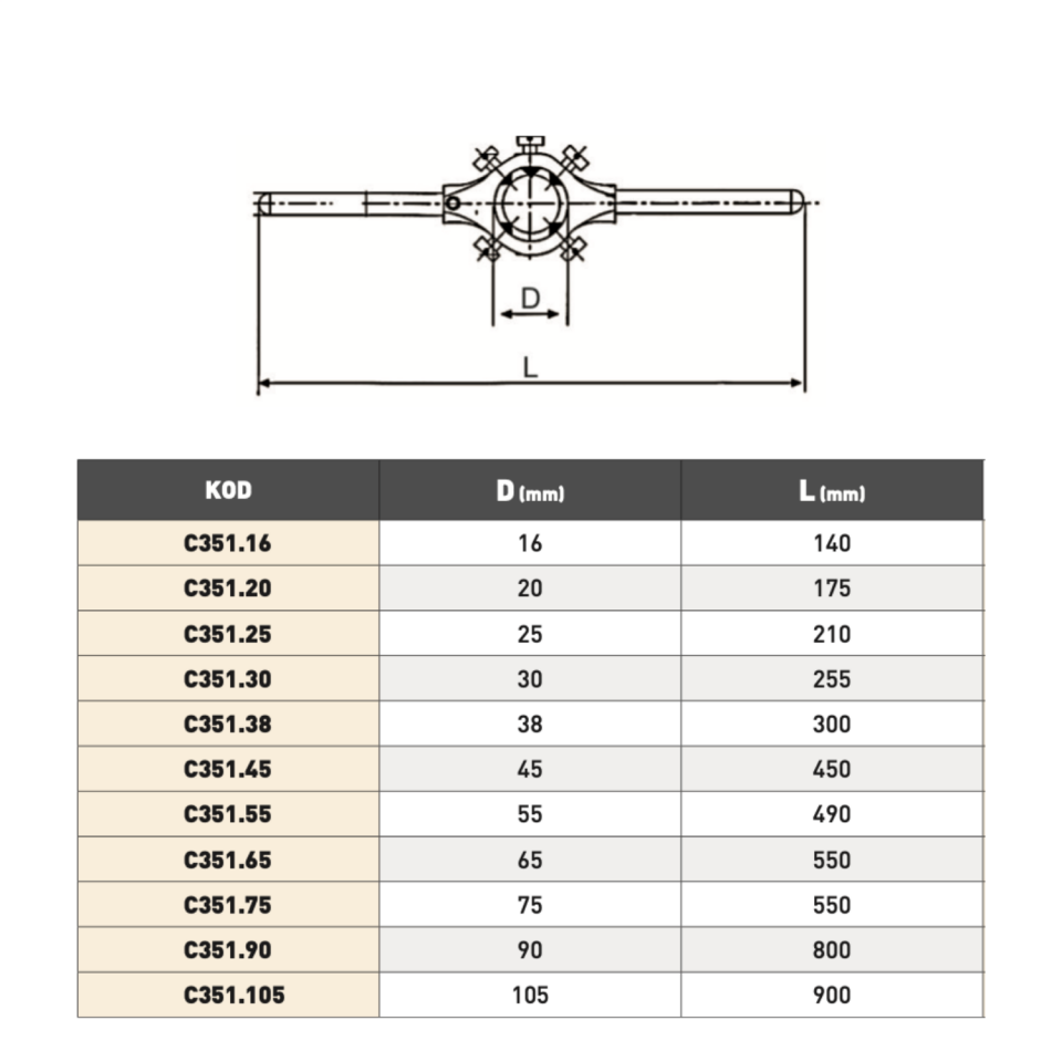 PLD Döküm Pafta Kolu