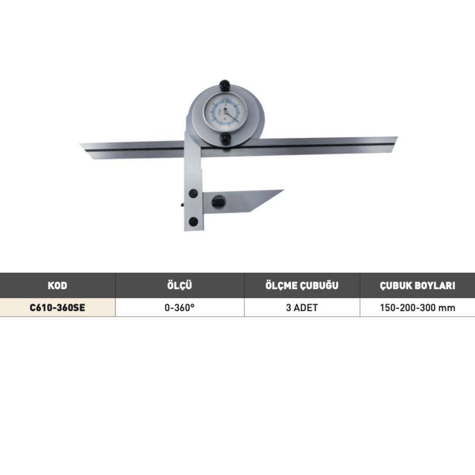 PLD Ekonomik Tip Saatli Açı Ölçer