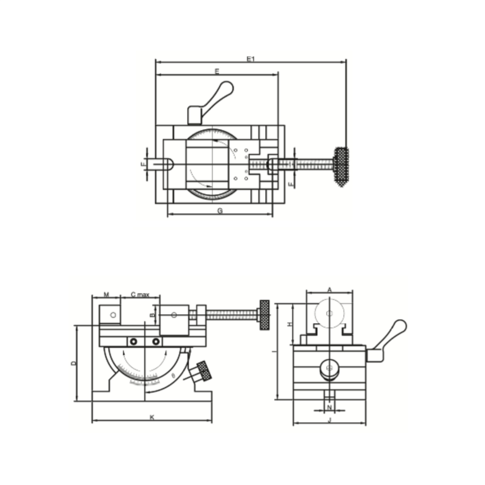 VERTEX Hassas Üniversal Açılı Mengene
