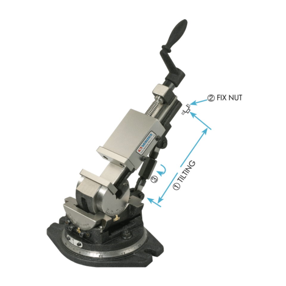 VERTEX 3 Açılı Freze Mengenesi