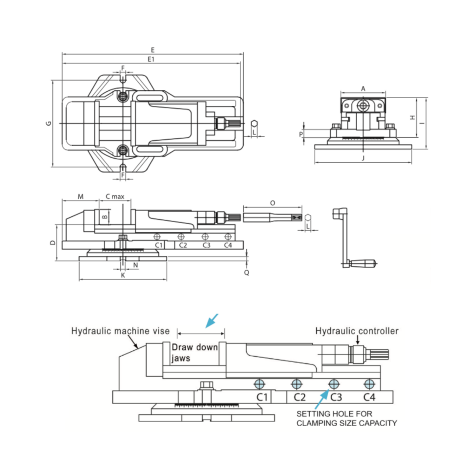 VERTEX Hidrolik Mengene