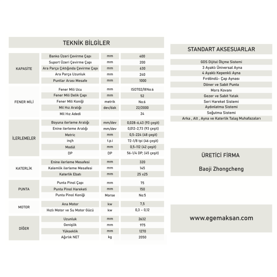 BAOJİ CS6240 / 1000 TORNA TEZGAHI