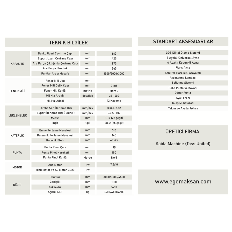 TOSS UNITED TU 660C TORNA TEZGAHI