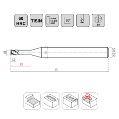 KRAFT Mikro Düz Karbür Parmak Freze