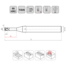 KRAFT Mikro Köşe Radyüs Karbür Parmak Freze
