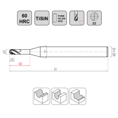 KRAFT Mikro Küresel Karbür Parmak Freze